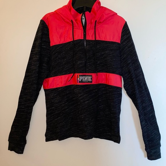 VS Victoria’s Secret PINK Fleece Anorak 1/2 Zip Pullover Hoodie (Size: SP) - Picture 3 of 10